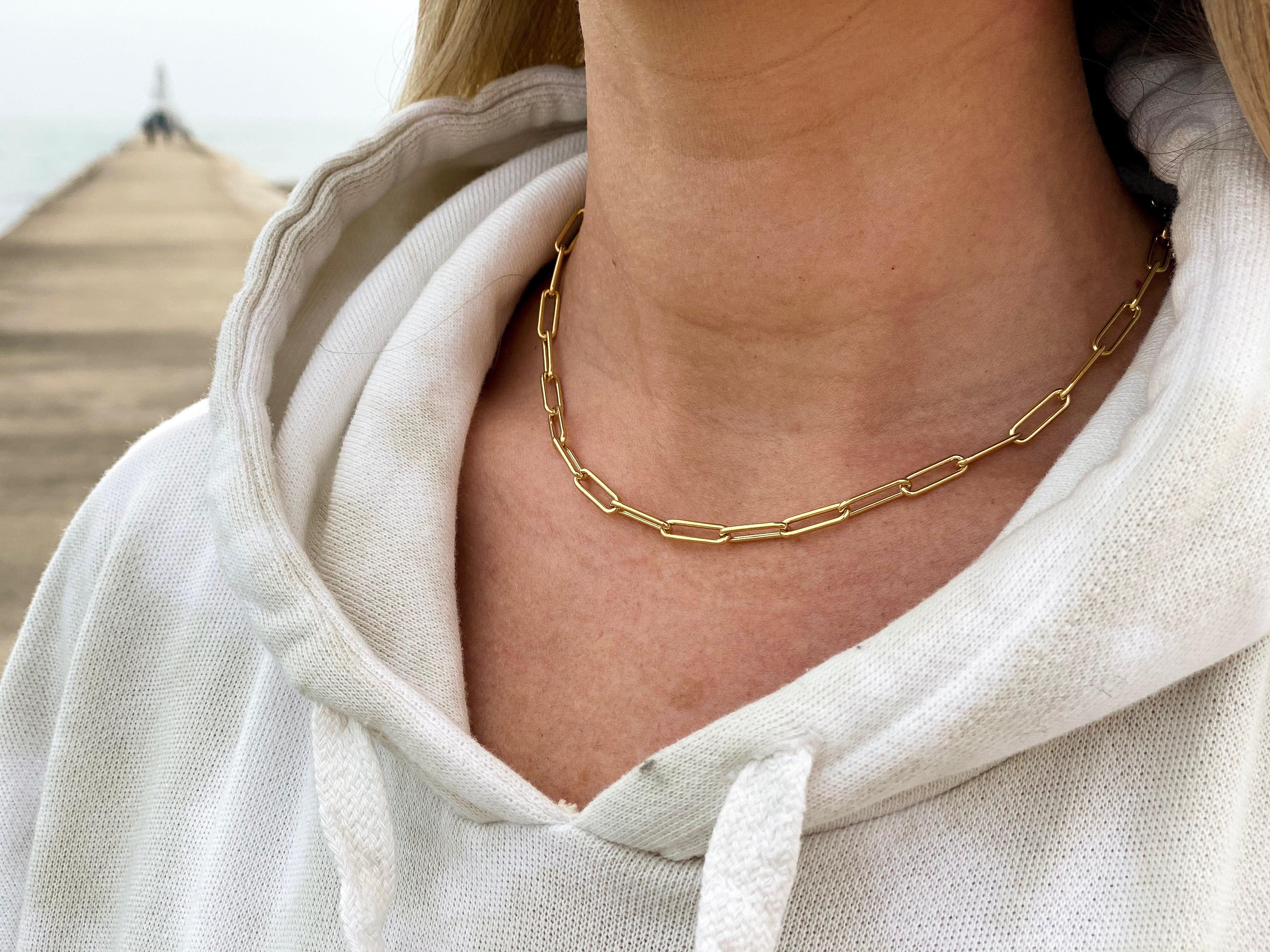 Gold Filled Chunky Paperclip Chain Necklace, Extra Super Thick Chunky  Chain, Thick Paperclip Large Link Chains, Gold Choker Necklaces - Etsy |  Necklace, Gold choker necklace, Chain link necklace